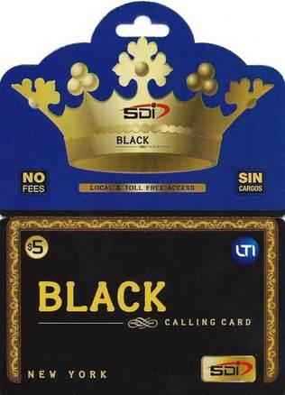 Black phone card
