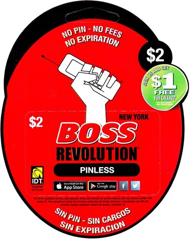 Boss Revolution $2 phone card
