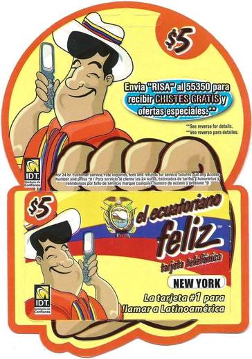El Ecuatoriano Feliz 5 phone card
