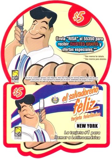 El Salvadoreno Feliz phone card