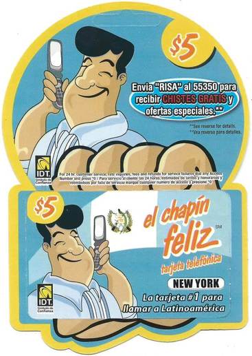 El Chapin Feliz 5 phone card