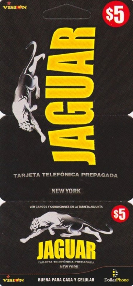 Jaguar phone card