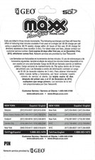 Maxx phone card back small